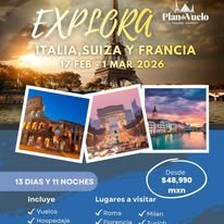 Explora Italia Suiza y Francia
